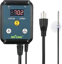 Digital Cooling Thermostat Controller, Temperature Controlled Outlet for Attic F