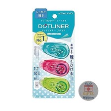 KOKUYO Dotliner Petit More Tape Glue Strong Adhesive 6mm x 10m 3-Pack New
