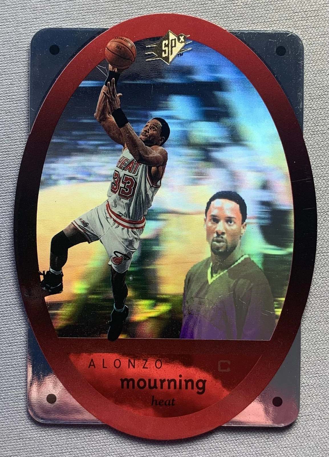 1996 SPx #27 Alonzo Mourning Miami Heat Basketball Card