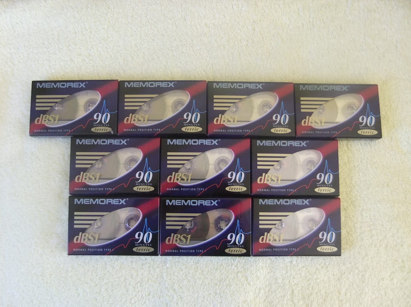 10 x MEMOREX DBS1 90 FERRIC BLANK CASSETTE TAPES * NEW / SEALED *