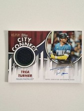 2026 Topps Series 1 Trea Turner City Connect AUTO RELIC Blue Parallel #/50 PHILL