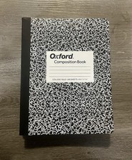 Oxford Composition Book College Ruled 100 Sheets 9.75 x 7.5 Black/White Model 6  