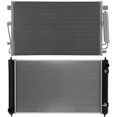 Aluminum Radiator & AC Condenser Cooling Kit For 2009-2014 Nissan Maxima