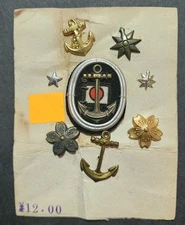 Merchant Marine Patch Vintage Japanese Navy Military Insignia Pins Lot Anchor 