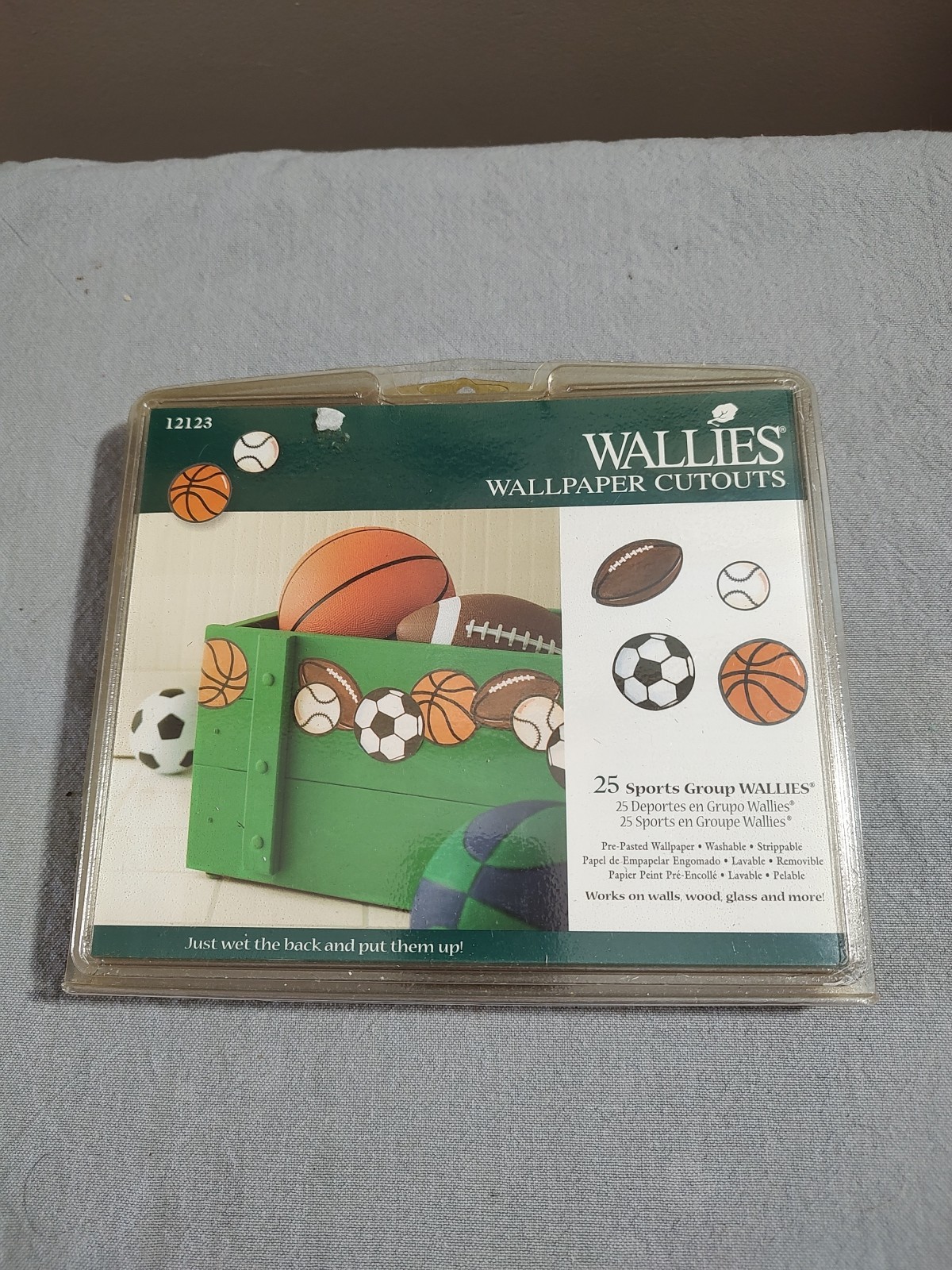 Sports Wallies (wallpaper cutouts) Soccer Football Baseball Boys Decor.
