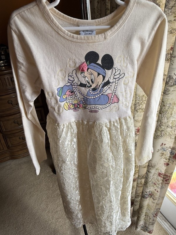 VINTAGE DISNEY STORE MINNIE MOUSE LACE DRESS SZ 6x 7