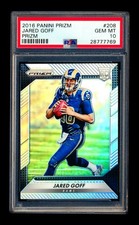 2016 PANINI PRIZM #208 JARED GOFF RC SILVER REFRACTOR LIONS ROOKIE PSA 10 GEM!