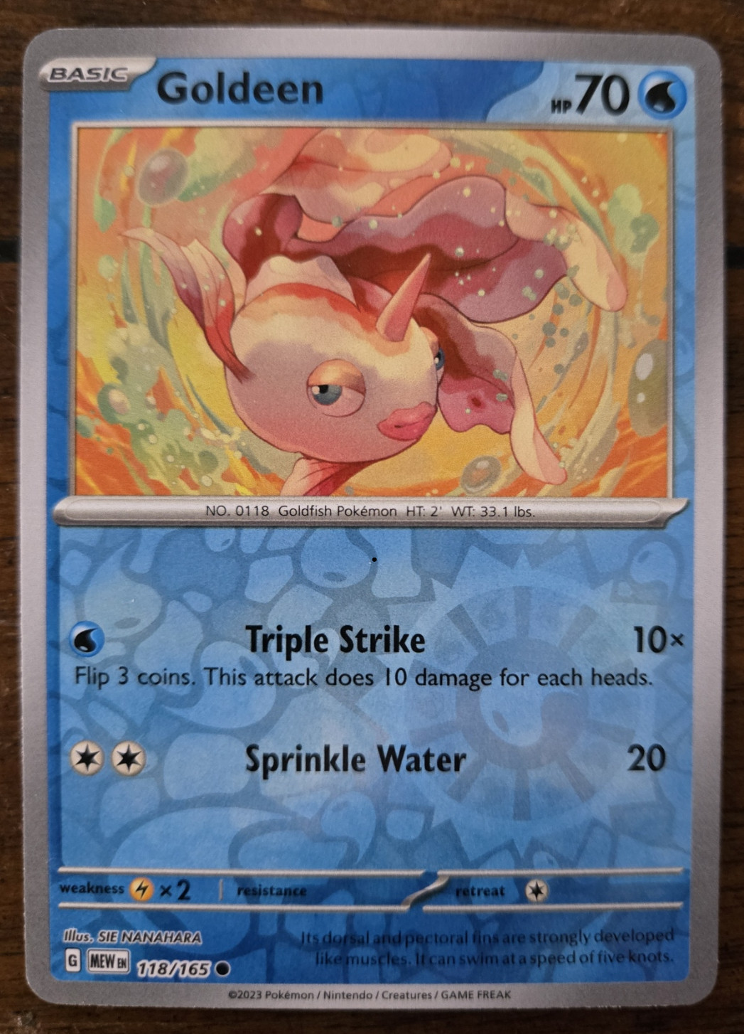 Goldeen - 118/165 - Reverse Holo - Pokemon TCG Scarlet & Violet 151 - NM