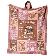 Blanket 60" X 50" - Christmas Gifts fors Lovers Women -s Mom Pug 60" x 50"