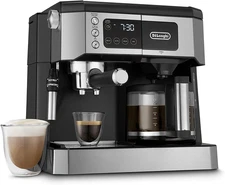 De’Longhi All-In-One Coffee and Espresso Maker Combo with Grinder, Milk Frother,