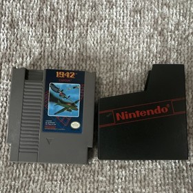 Capcom 1942 Nintendo NES Shoot 'em Up Game Cartridge Manual & Sleeve