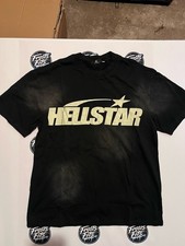 Hellstar Logo Graphic Tee Black Men's M Regular Fit Crew Neck Short Sleeve