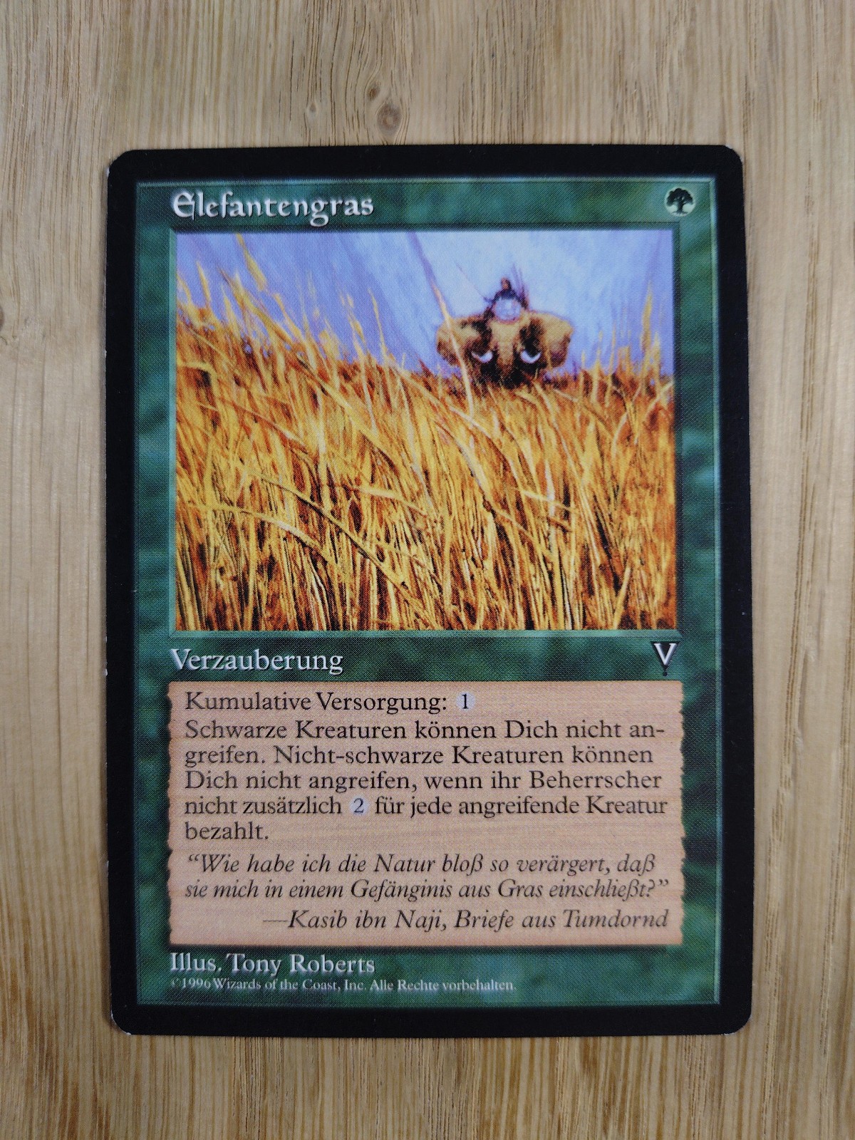 Elephant Grass (EX), GER, Visions 1997, Magic MTG 1
