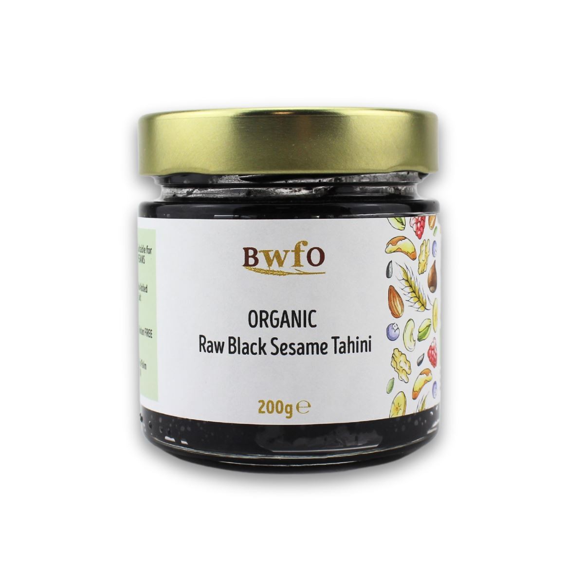 Organic Raw Black Sesame Tahini 6x200g | BWFO | Free UK Mainland P&P