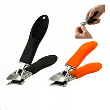 Nail Clippers Wide Jaw Opening Splashproof Design - Long Handle for Ingrown