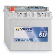 VARTA D48 Autobatterie, 60Ah 12V 540A, Dynamic SLI Autobatterie, 560411054