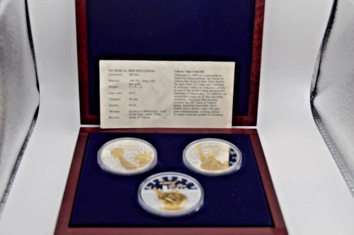 2013 United States Liberty Spot Gold Set Silver Coins 125 Years of Liberty Blue