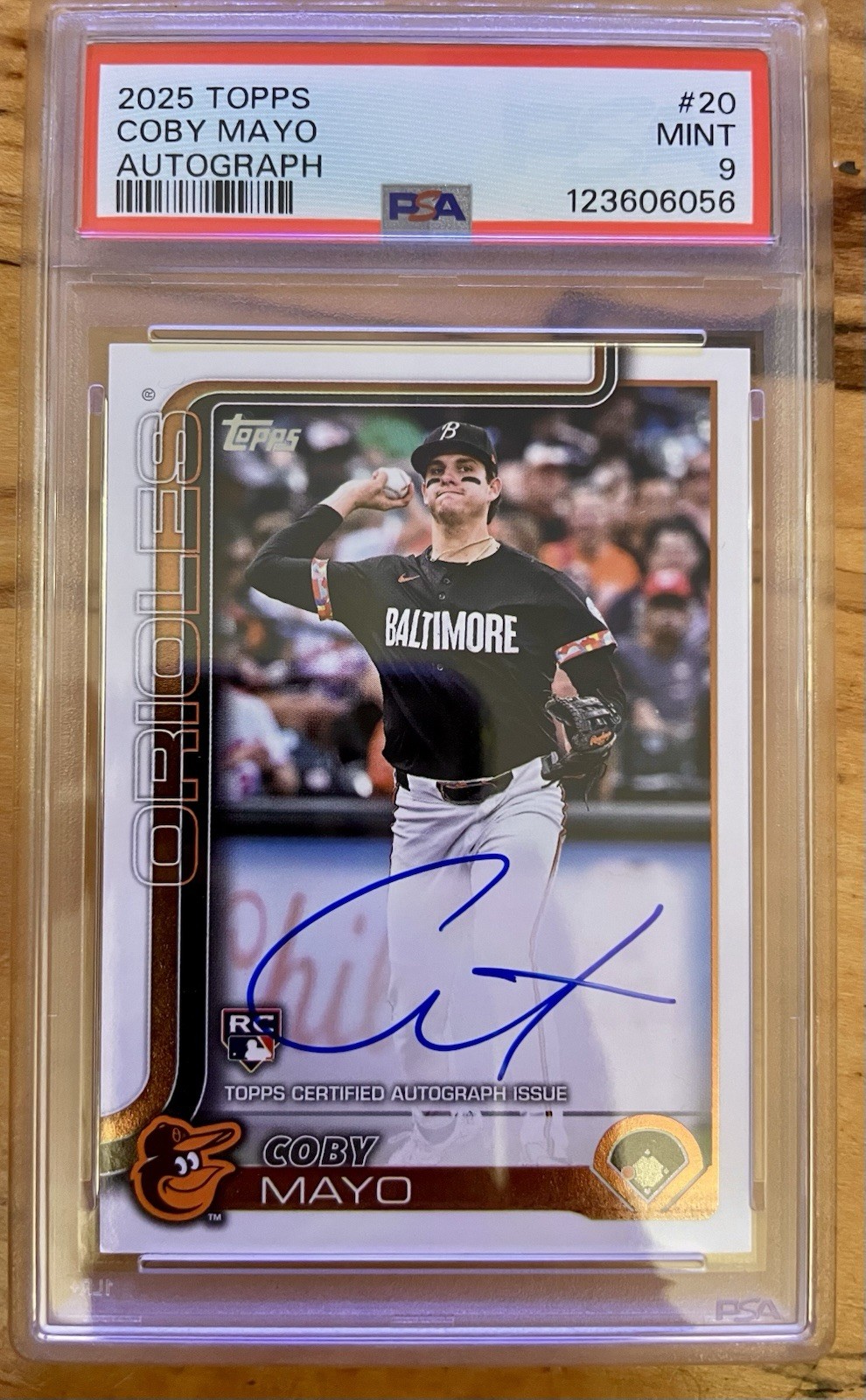 2025 Topps Series 1 - Flagship Real One Autographs Coby Mayo #20 (AU, RC)