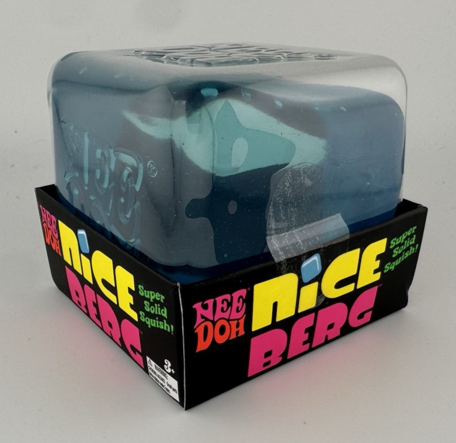 NeeDoh Nice Berg Blue XL Giant Nee Doh Niceberg Solid Squish Cube