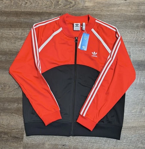 Adidas Originals Superstar Trefoil Track Jacket Mens Large Black White NEW image 2