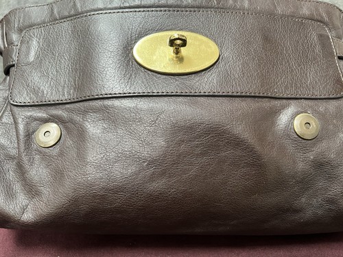 Authentic Mulberry Alexa Satchel Bag chocolate Brown With Gold Hardware - Picture 12 of 24