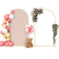 Arch Backdrop Stand and Cover Set, 7.2FT Metal Photo Balloon Arch Backdrop St...