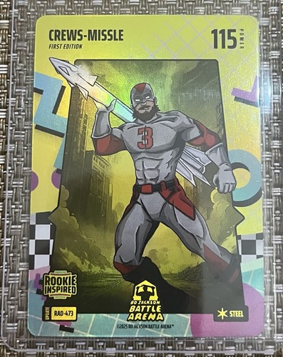 Bo Jackson Battle Arena RAD473 Dylan Crews-Missle (SP) 80's Rad Battlefoil Steel