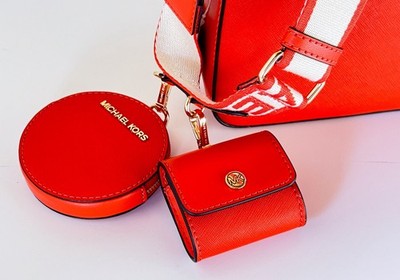 Michael Kors Jet Set Travel Small Crossbody Bag Tech Attached Red