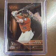 Topps 2025 Chrome Black orange mini Brice Matthews Houston Astros RC Sp /25