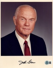 John Glenn Signed Autograph 8x10 Photo NASA Astronaut US Senator Beckett COA