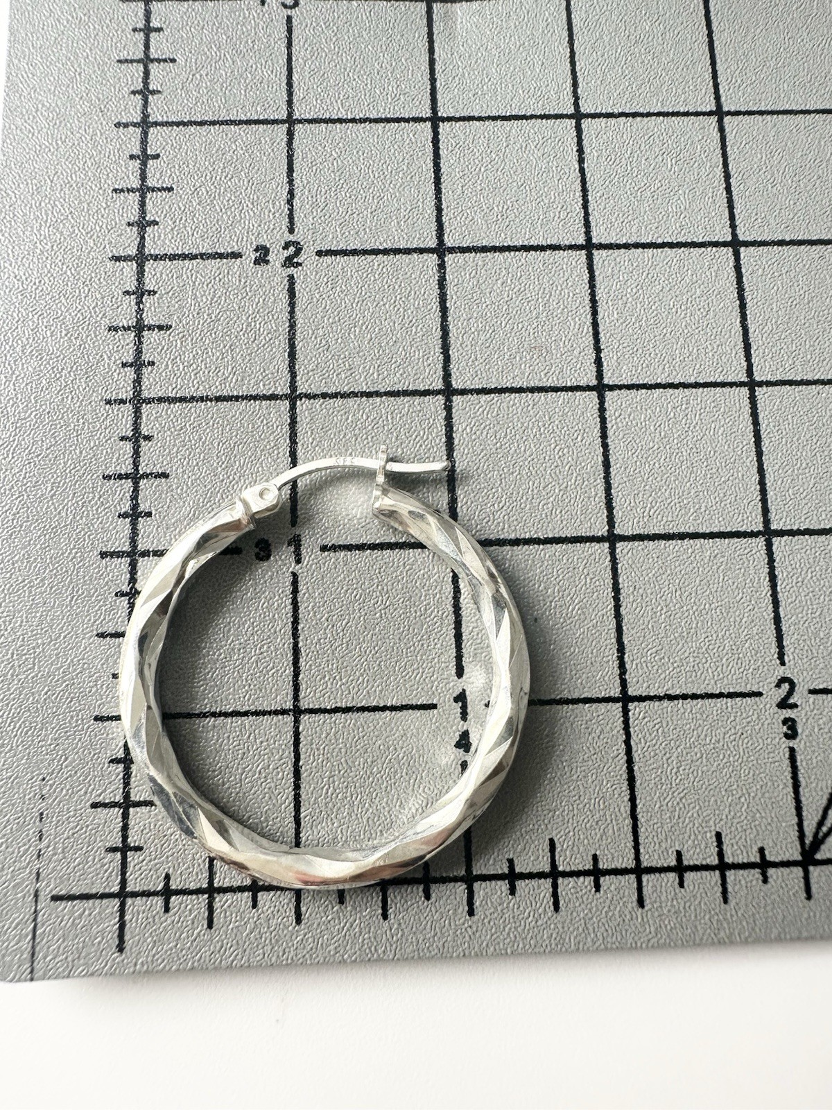 925 Solid Sterling Silver Shiny Twisted Chunky Cr… - image 5