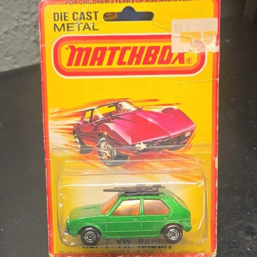 Matchbox No. 7 VW Rabbit Diecast Green Volkswagen Car Vintage Toy Collectible