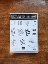 STAMPIN UP SEASONED WITH KINDNESS STAMP SET Acrylic 146804