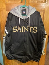 EUC New Orleans Saints GIII NFL Full Zip Sweatshirt jacket Size L