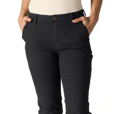 Carhartt Women  s Rugged Flex Relaxed Fit Canvas Pants BN5113-W Black 8 Tall