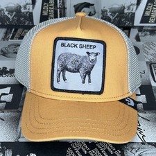 Goorin Bros Black Sheep Trucker Hat Yellow White Adjustable Mesh Back Men
