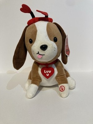 NWT Hallmark Talking Plush Puppy Dog Luv U - Sings Fun Version  Baby Got Back 