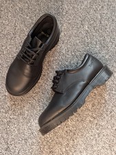 Vintage Black Dr Martens Royal Mail Leather Shoes - Made In England Size UK 9