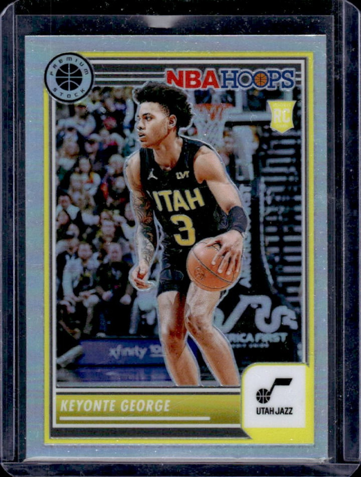 2023-24 Panini Hoops Premium Stock Keyonte George Silver Prizm RC #98 Jazz