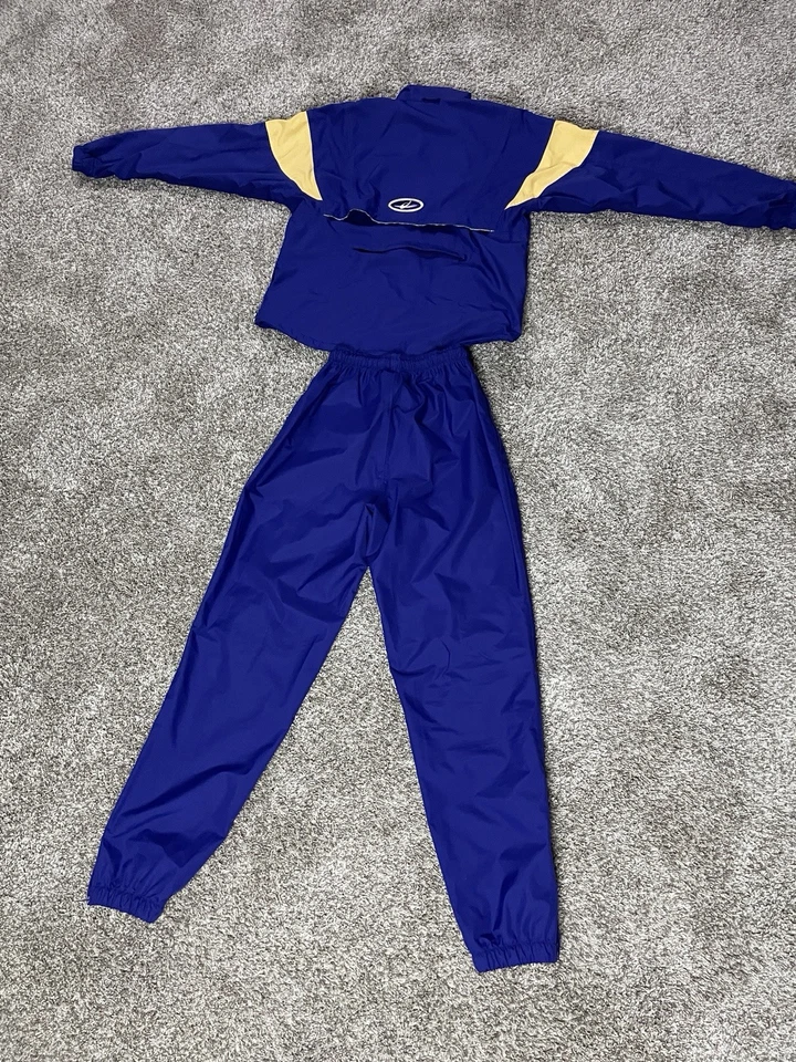Rare Vintage 90’s ASICS Track Suit Vented Gelanots Purple Yellow Womens Small - Image 2 of 4