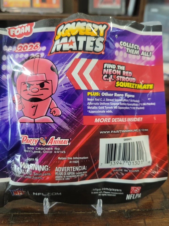 2026 NFL SqueezyMates Caleb Williams Chicago Bears Plush Keychain - Image 4 of 4