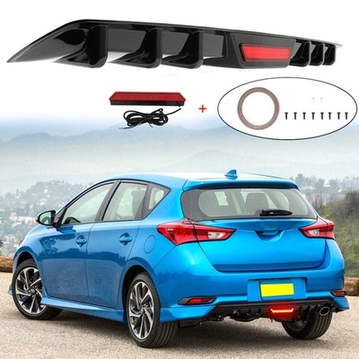 Rear Bumper Diffuser Spoiler Splitter Lip w/ Led Light