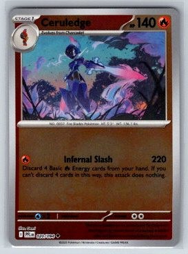 Ceruledge Reverse Holo Uncommon ME02: Phantasmal Flames 020/094 NM