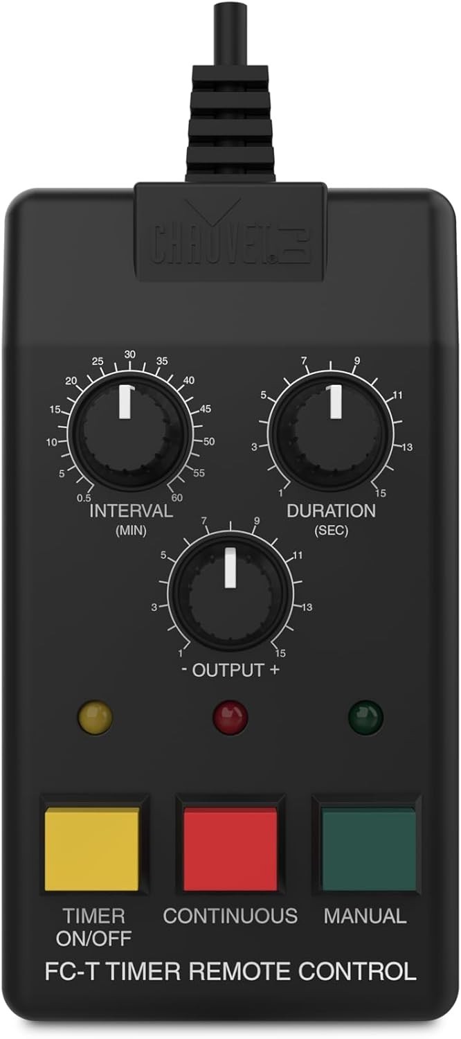 Professional Fog Machine Timer Remote Control - Intuitive Interface in Black