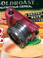 Sony Alpha A5000 Mirrorless Camera w/ 16-50mm lens English Tested all Good- Pink