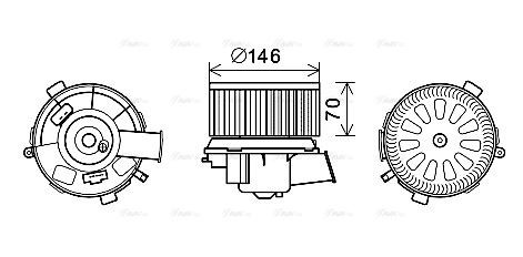 PE8378 AVA Blower FIT CITRO�N XSARA PICASSO (2000) 1.6