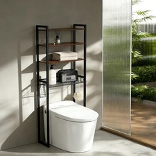 4-Tier Over The Toilet Storage Shelf Organizer Rack for Bathroom Laundry