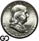 1951 Franklin Half Dollar, Nice Gem Beauty