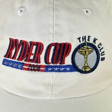 Vtg 2006 Ryder Cup The K Club Adjustable Golf Cap - Beige w/ Embroidered Logo