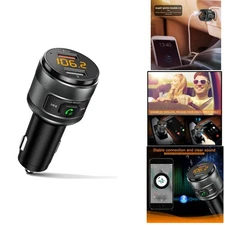 Top Quality Bluetooth 5.3 FM Transmitter & Music Player with Hands-Free Calling